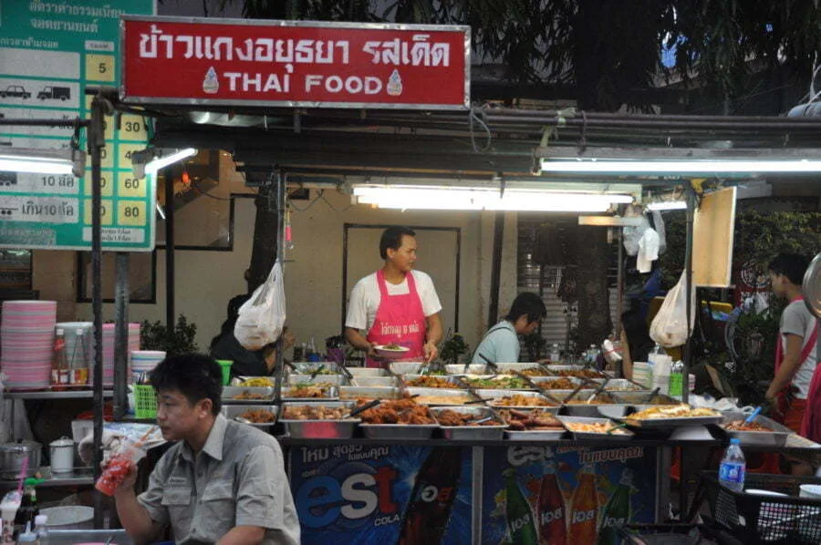 street food towards khao san bangkok