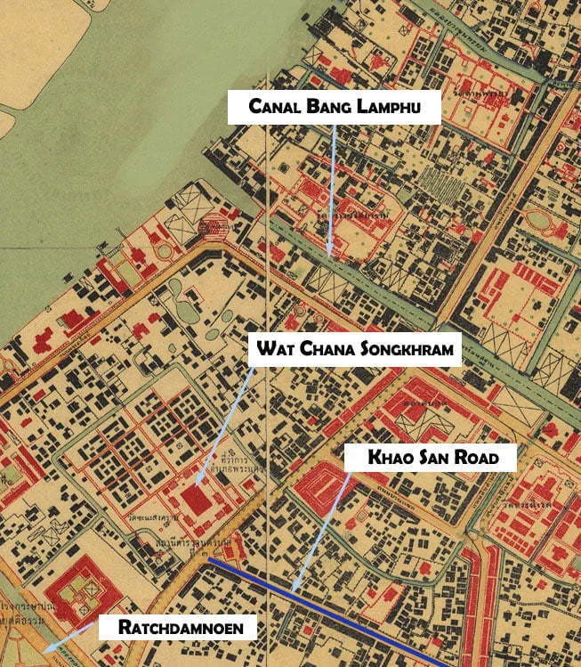 old map bang lamphu district