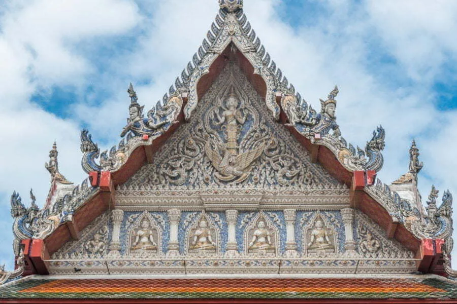 roof detail Wat Klang Bang Kaeo - nakhon chai si