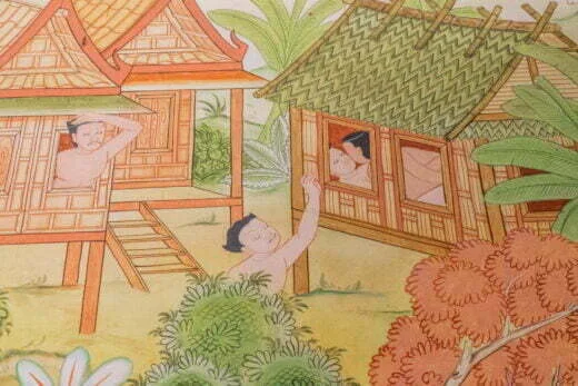 Wat Sisrathong mural - nakhon pathom
