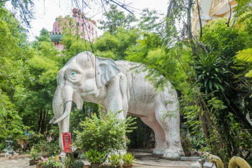 elephant statue Wat Samphran - dragon temple - nakhon pathom