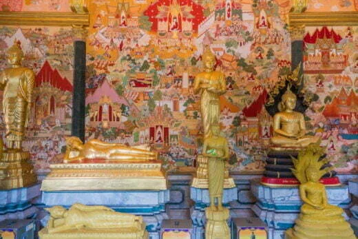 statues inside Wat Sisrathong - nakhon pathom