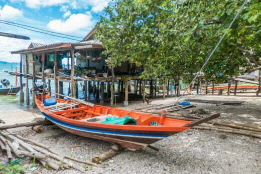 boat fishing village dan sawit - chumphon
