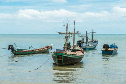 fishing boats lok phae beach - chumphon