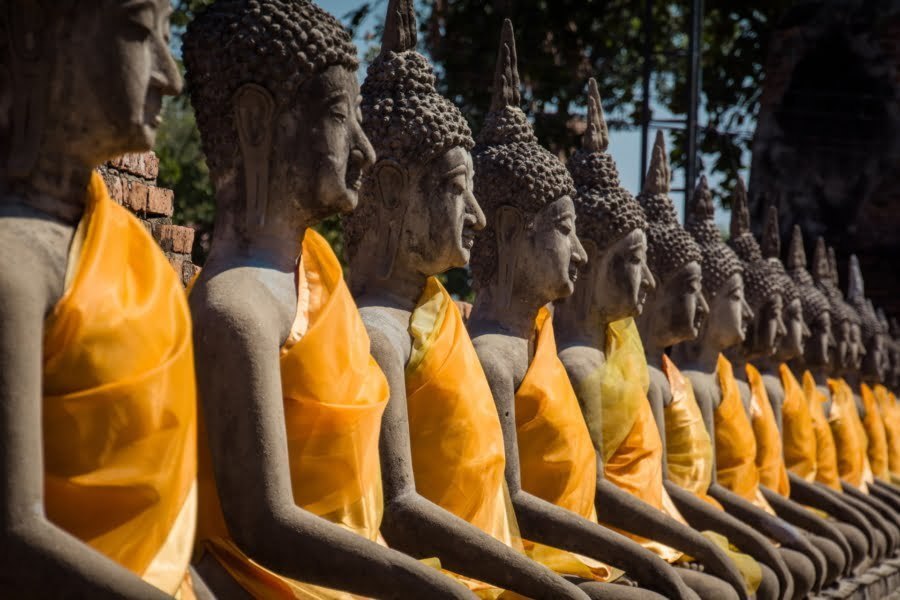 bouddhas wat yai chai mongkhon - ayutthaya