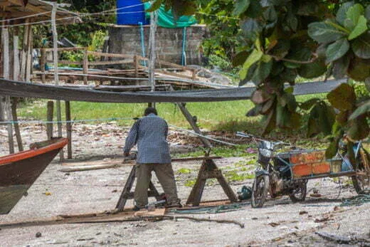 inhabitant of unnamed beach district of Dan Sawi Thailand