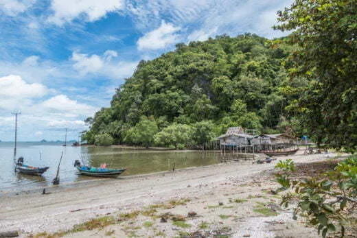 fisherman's house beach without name dan sawi district thailand