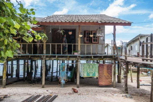 stilt house fishing village dan sawit - chumphon
