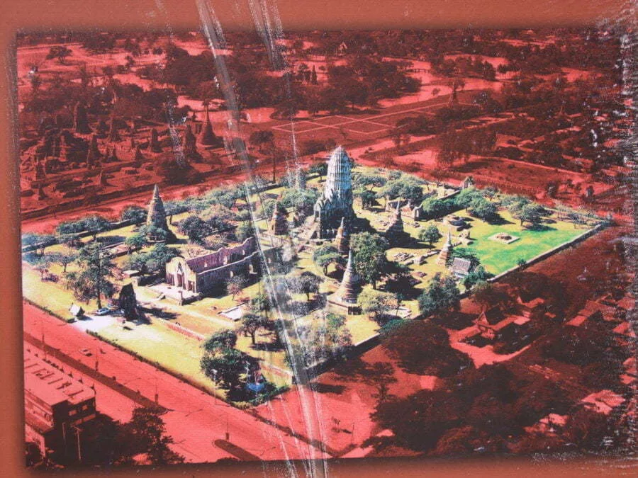 aerial photo of wat ratchaburana ayutthaya