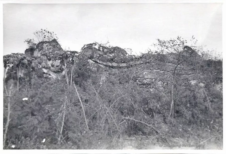 photo of the reclining Buddha before renovation wat lokaya sutha