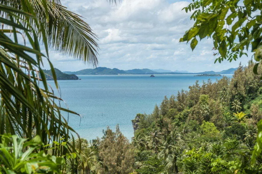 viewpoint of the fishing village of Dan Sawit - Chumphon