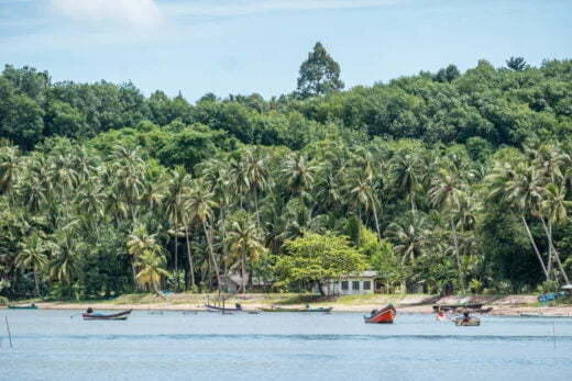 on unnamed beach in sawit district