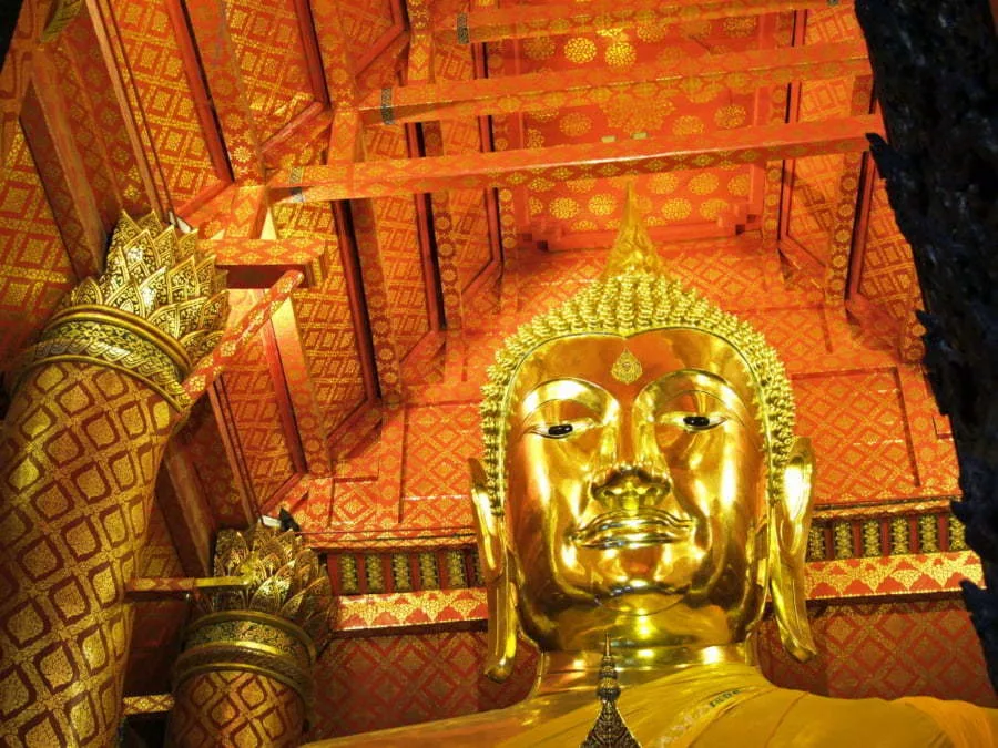 Buddha head wat phanan choeng ayutthaya