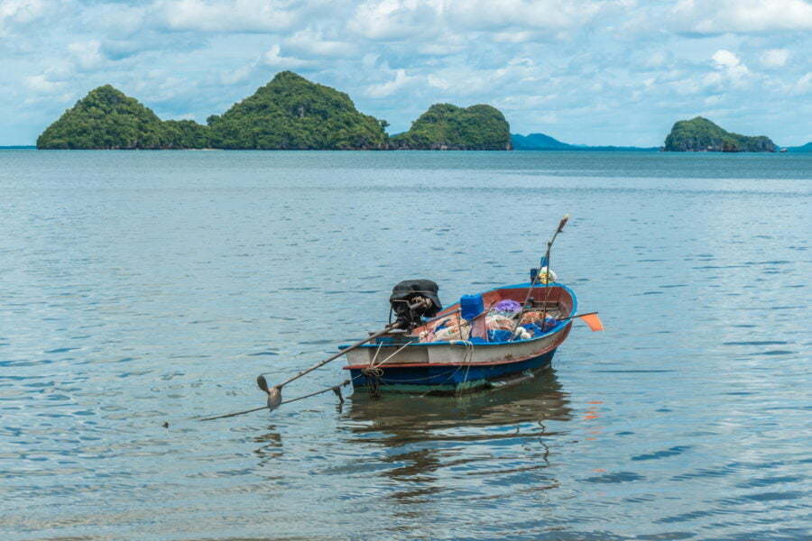vue plage sans nom district dan sawi thailande