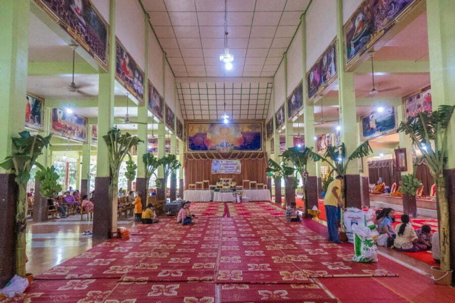 hall ceremony kathina kanchanaburi