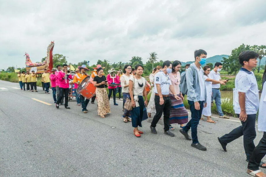 jitima procession ceremony kathina kanchanaburi