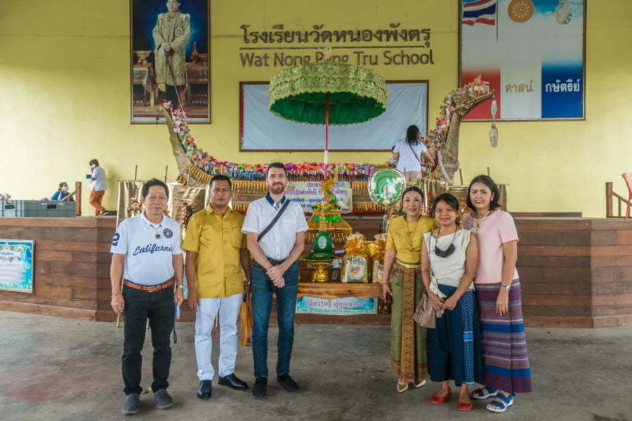 photo souvenir ceremony kathina kanchanaburi