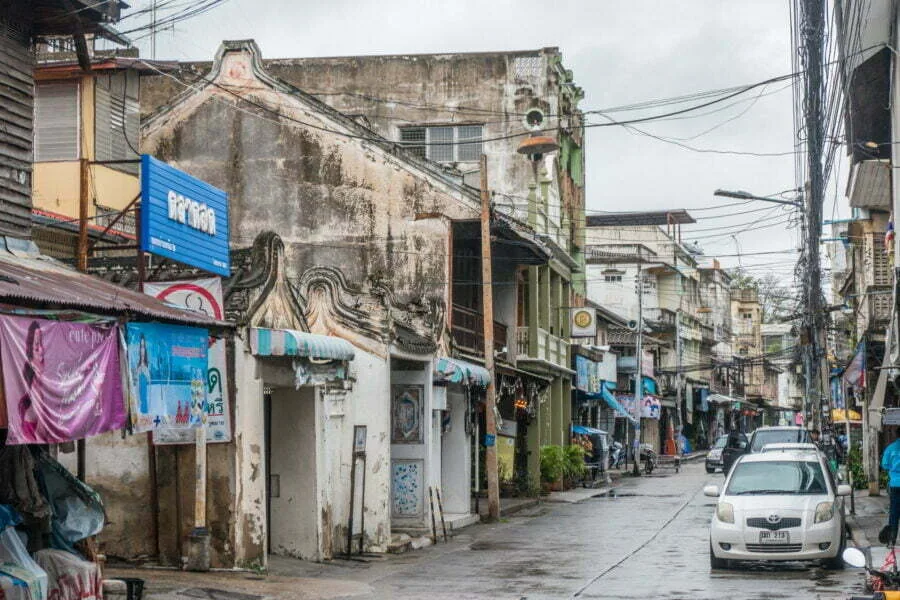 old town street kanchanaburi