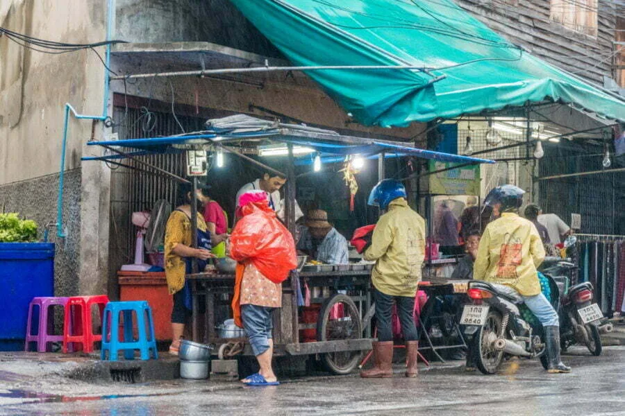 street food old town kanchanaburi