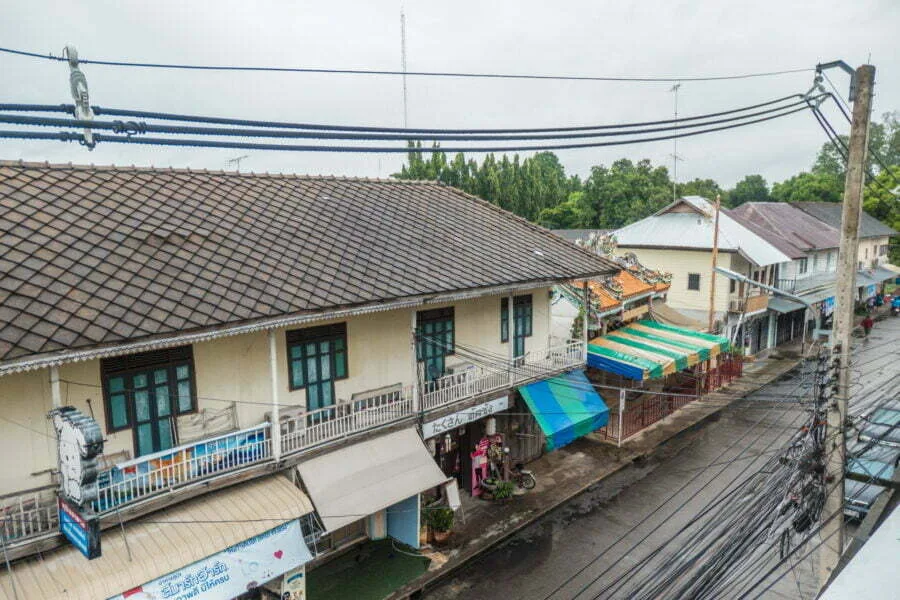 view from rooftop Baan Sitthisang kanchanaburi