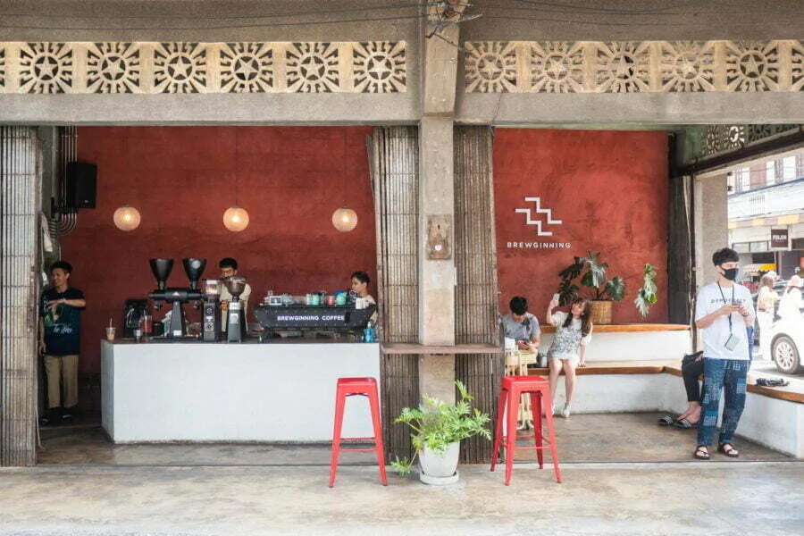 interior brewginning coffee chiang mai