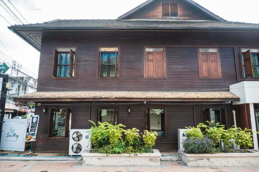 wooden house by the river ping chiang mai
