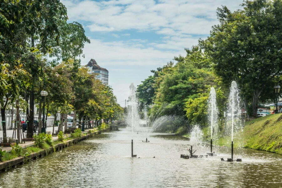 canals surrounding chiang mai old town
