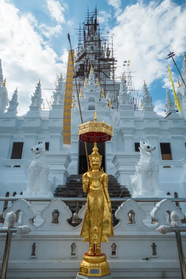 construction in progress Wat Phra That Si Mueang Pong