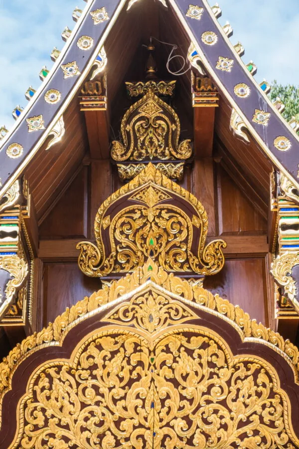 detail facade wat ram poeng - chiang mai