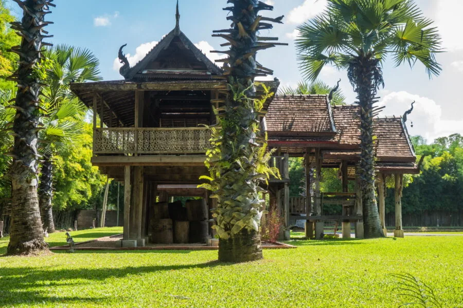 garden next to wat intharawat - chiang mai