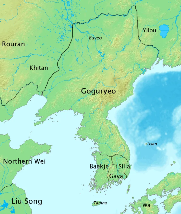 history map of the three kingdoms south korea