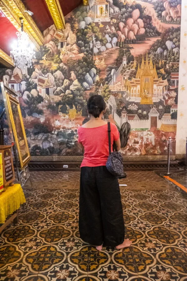 wall paintings wat phra sri rattana mahathat - phitsanulok