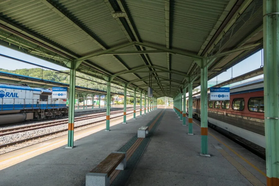 arrival andong station south korea