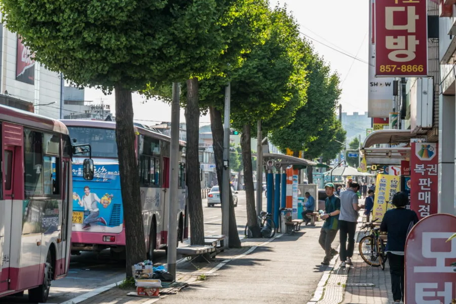 on the street in andong south korea