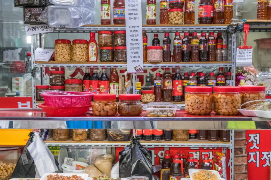 stall at the andong covered market south korea