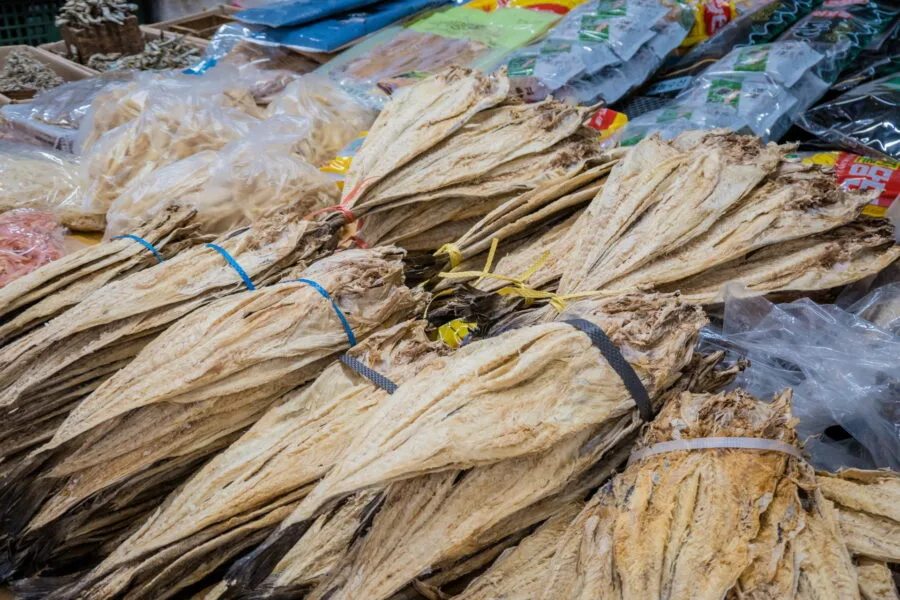 Dried fish clusters Andong market