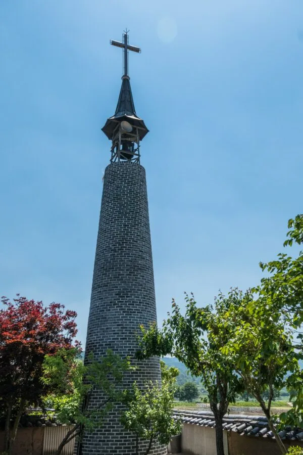 bell tower hahoe church south korea