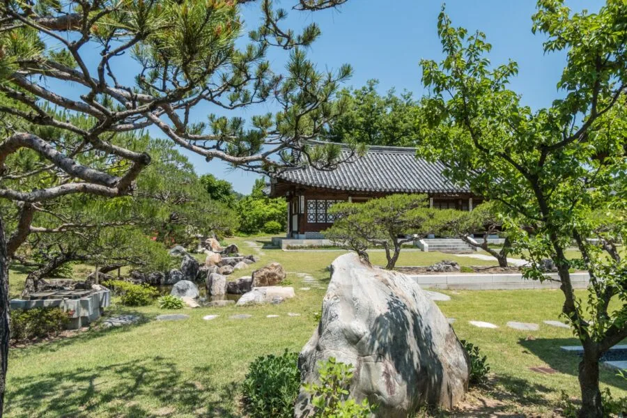 beautiful garden village hahoe