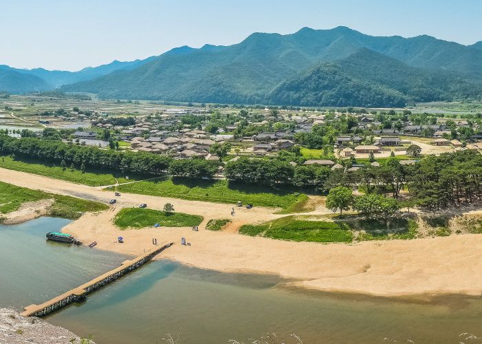 point de vue Hahoe Coree du Sud