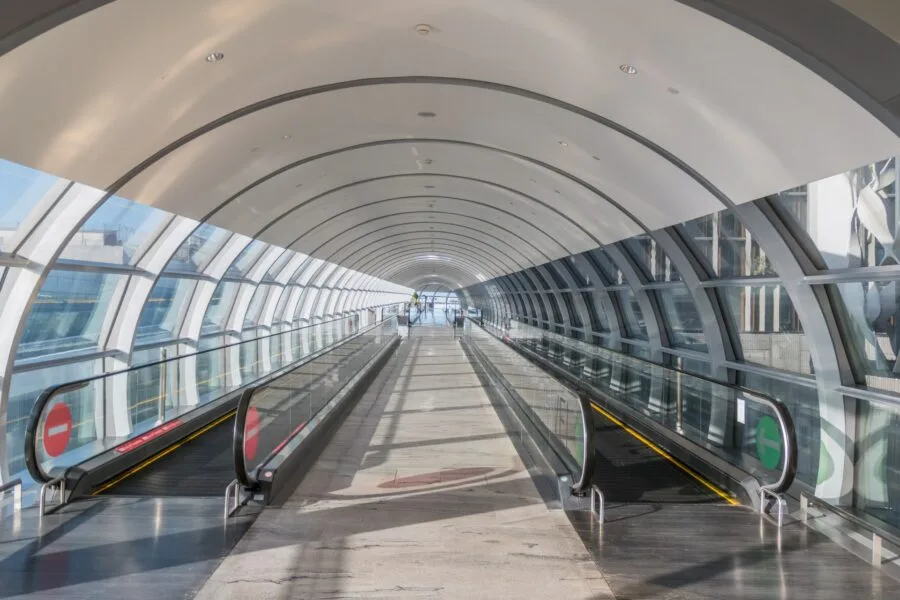 corridor escalator jewel changi airport singapore