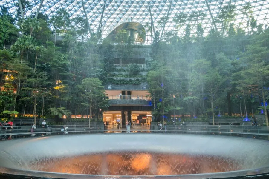 vortex hole rain jewel changi airport singapore