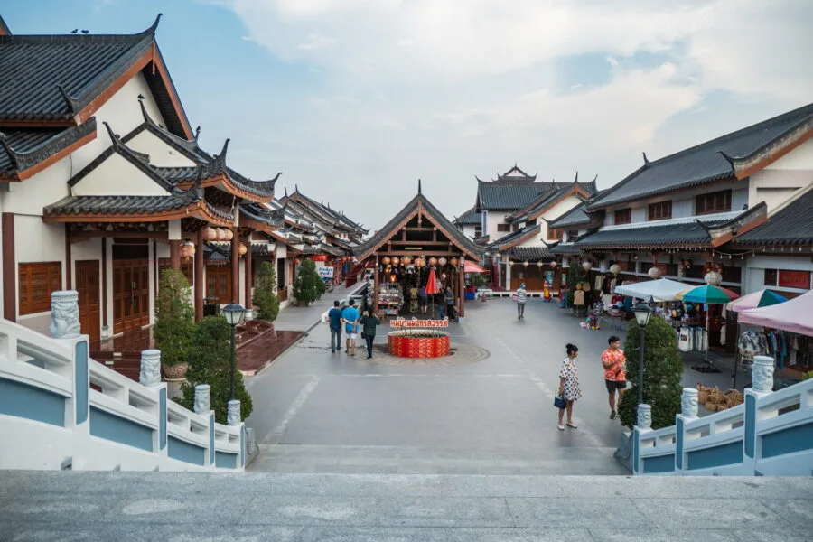 shopping alley - dragon descendants museum - suphan buri