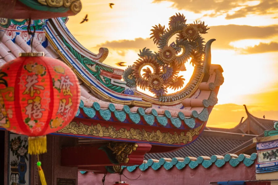 sunset roof - dragon descendants museum - suphan buri