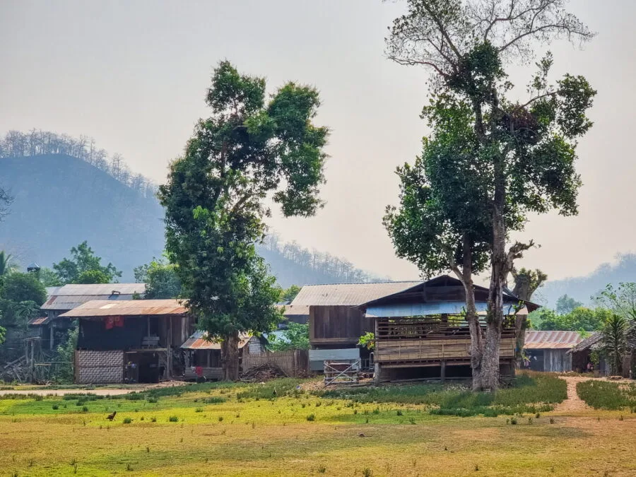 wooden houses of ban huay pu keng village