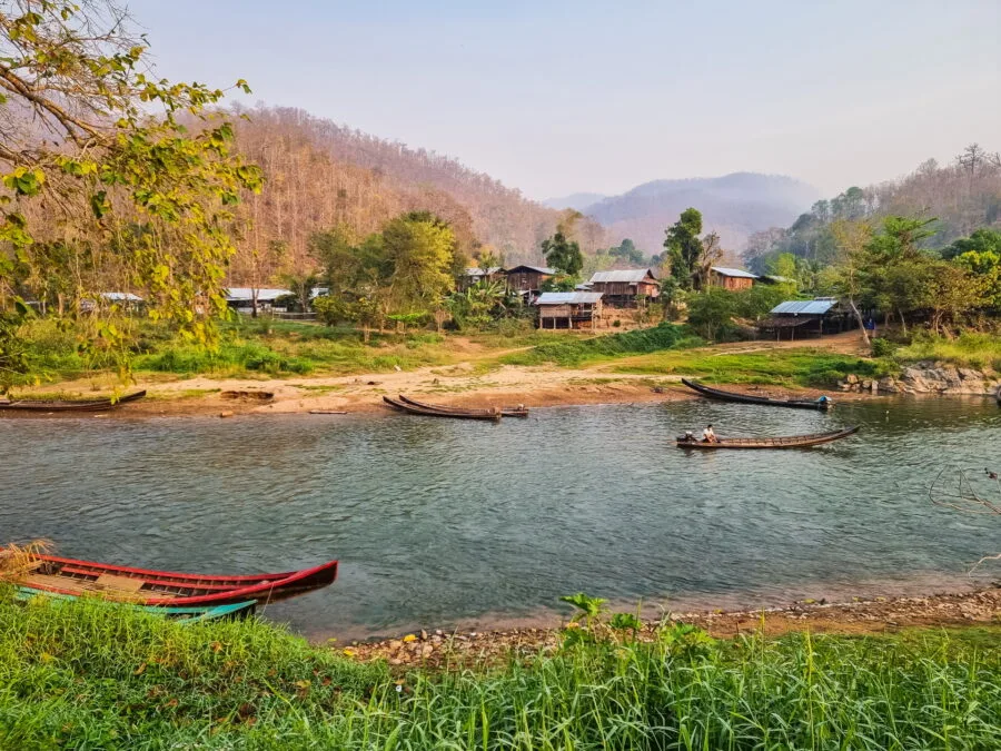 huay pu keng village from river