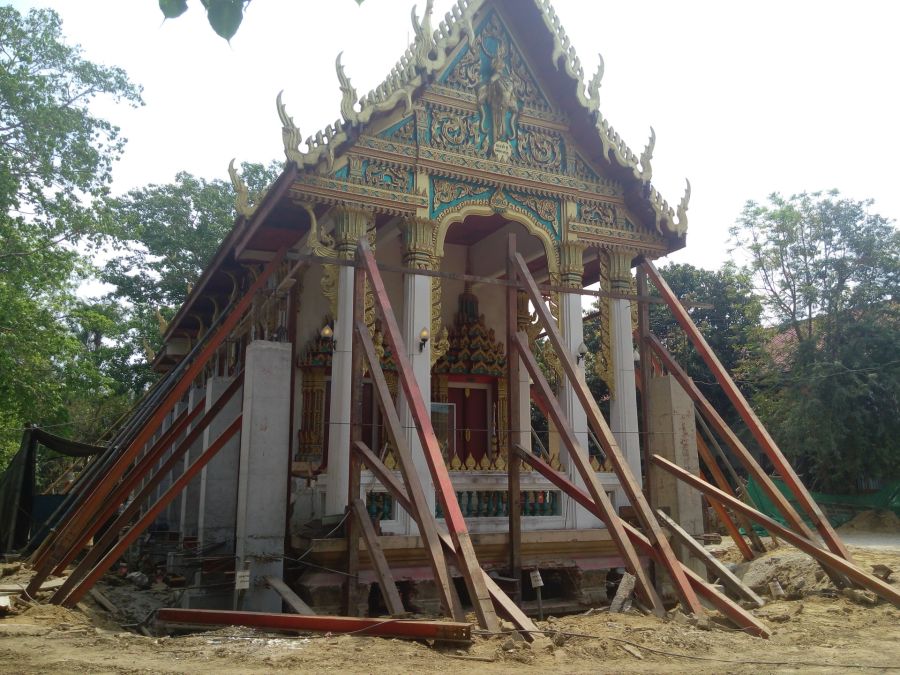 Wat Rat Rangsan pendant travaux elevation bang kachao thailande wat rat rangsan pendant travaux elevation bang kachao thailande