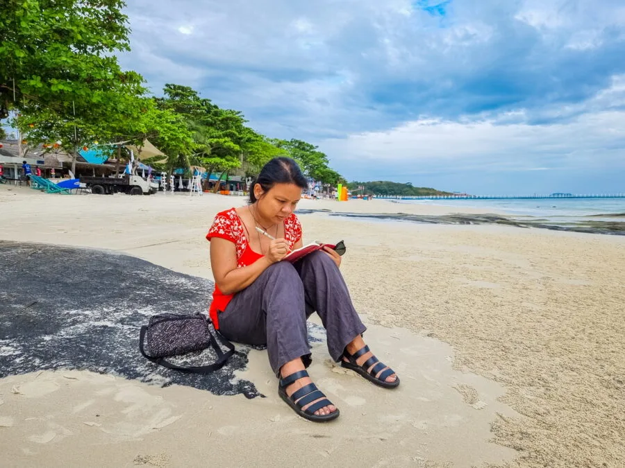 jitima drawing sai kaew beach ko samet