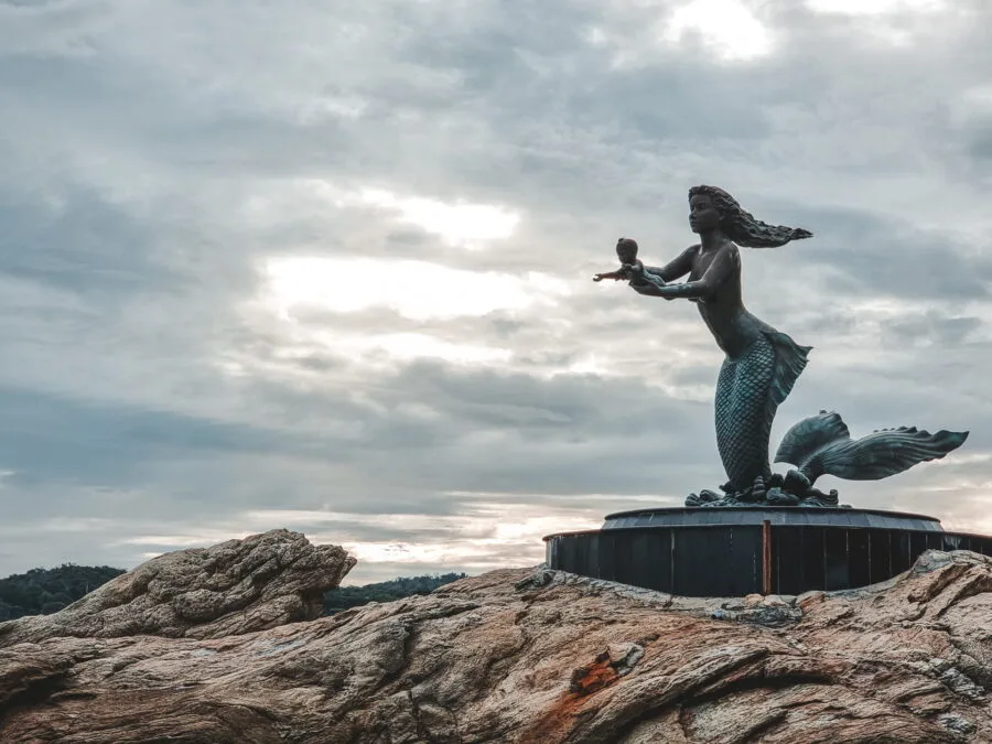 mermaid sculpture beach sai kaew ko samet