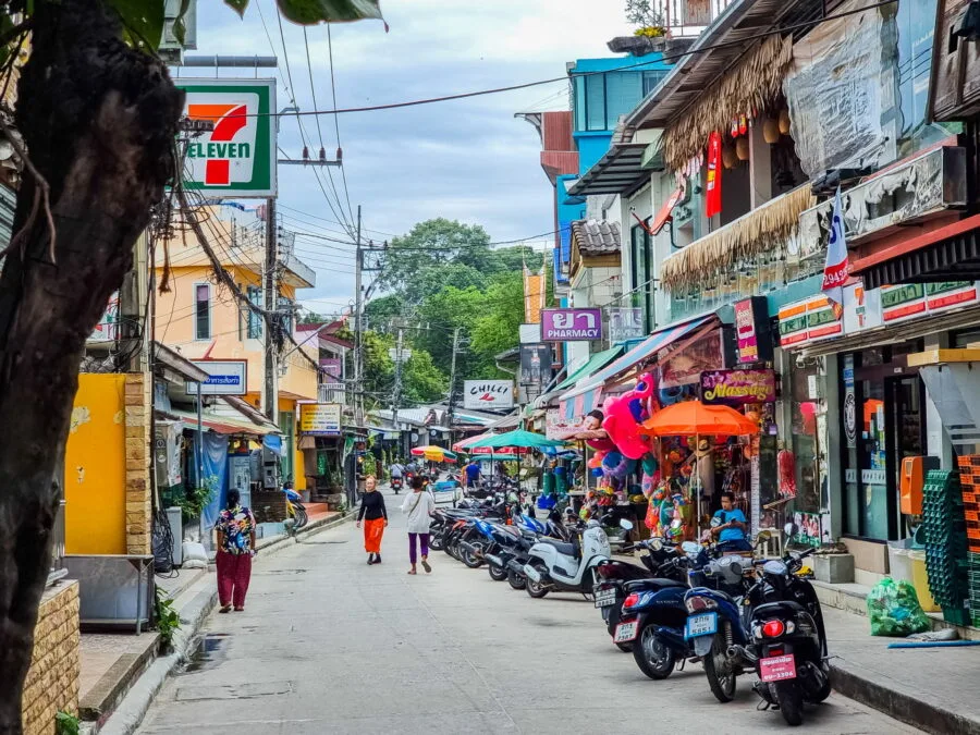 view of the main village of Ko Samet