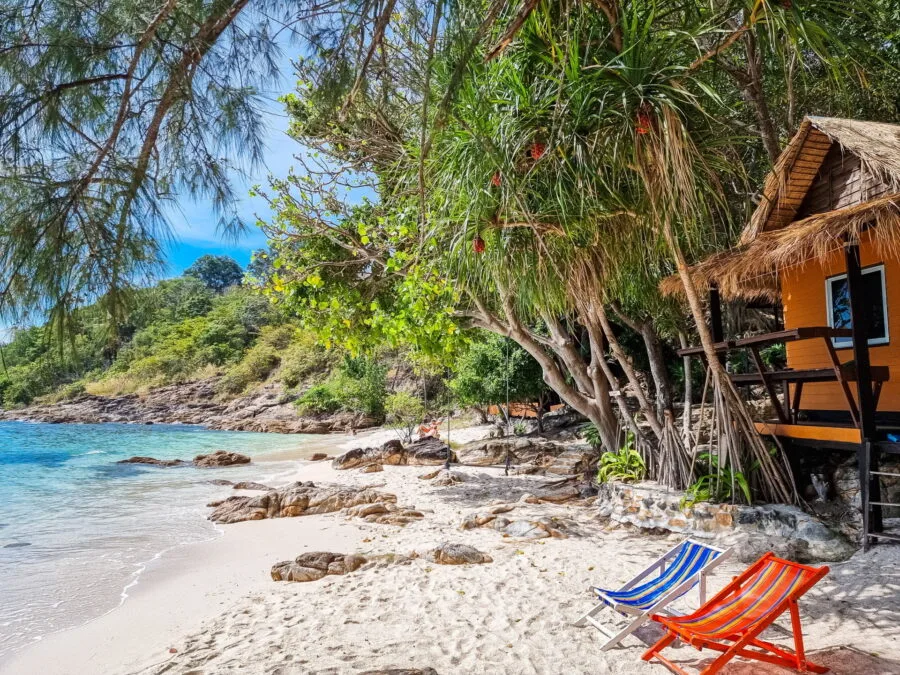 bungalows in front of ao nuan ko samet beach